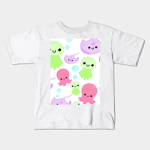 Kawaii under the sea Kids T-Shirt by SturgesC